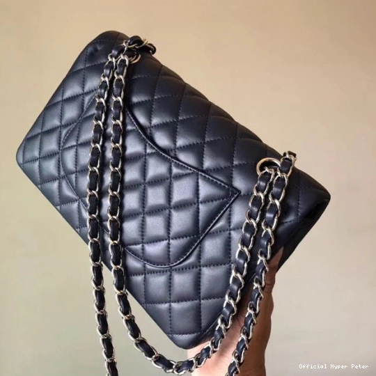Hyper Peter CHANEL Royalblue With Lambskin Silver 25cm Hardware 0731